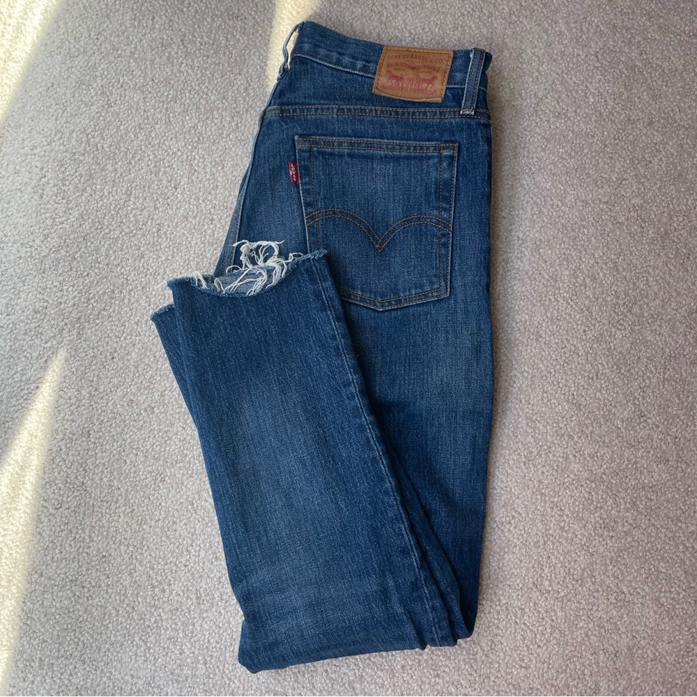 Levi’s wedgie white oak cone denim